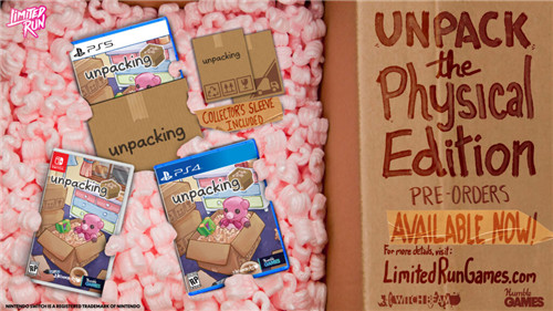 独立游戏《Unpacking》将登录PS4和PS5 实体版开启预购