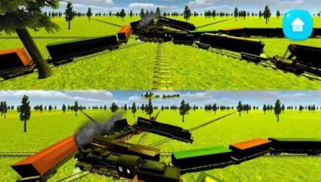 火车碰撞铁路模拟图1