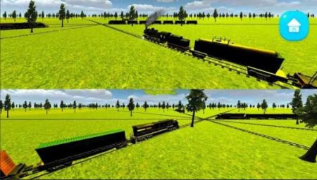 火车碰撞铁路模拟图2