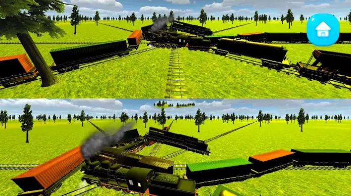 火车碰撞铁路模拟图3