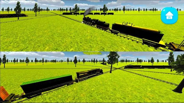 火车碰撞铁路模拟图1
