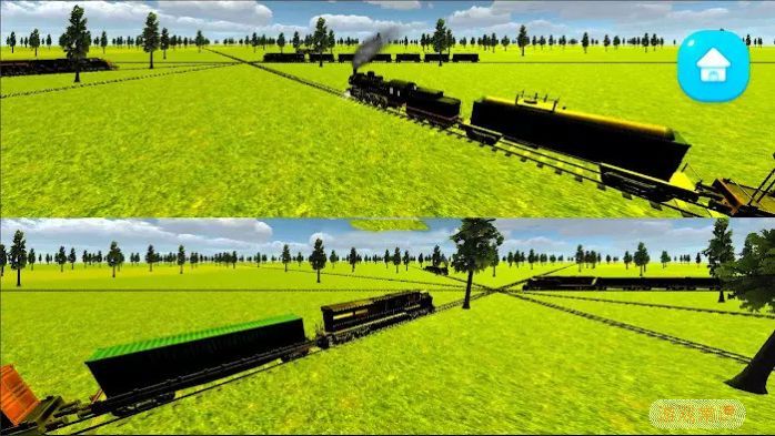 火车碰撞铁路模拟