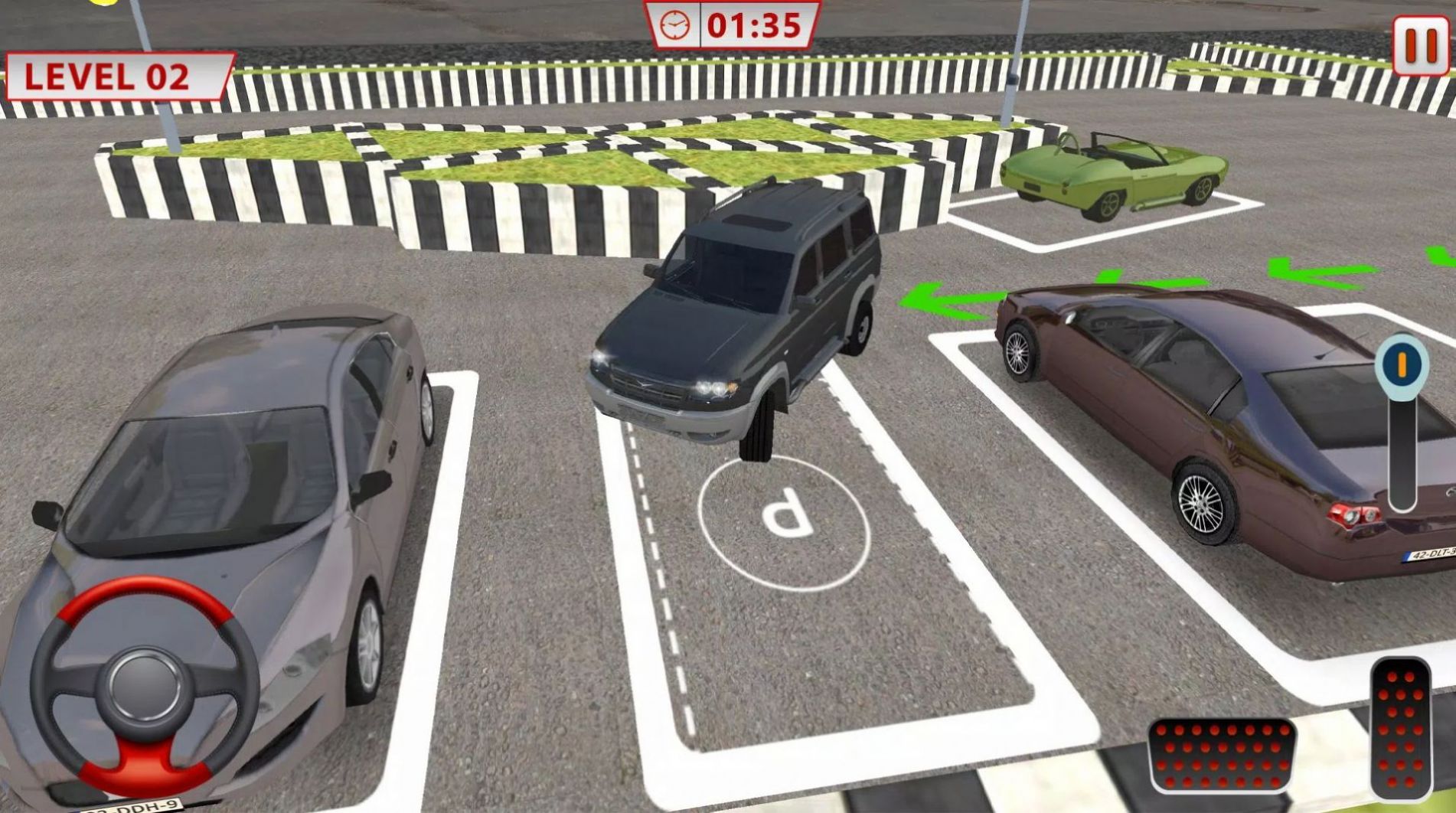 SUV轿车停车3D图1