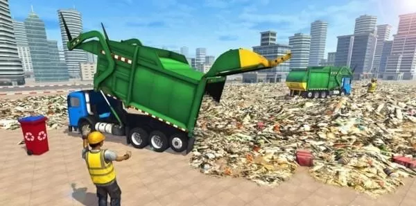 新的垃圾自卸车驾驶图0