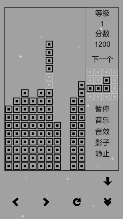 经典俄罗斯方块黑白版安卓正版图2