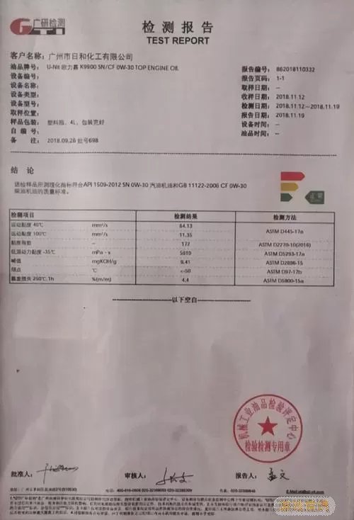 智慧u站油质量评测报告