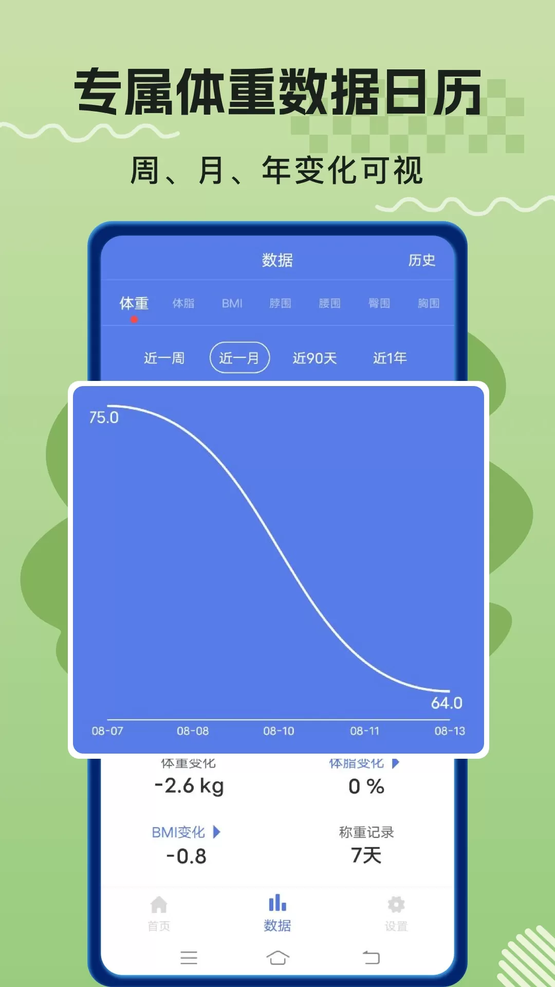 体重记录打卡安卓版下载图2