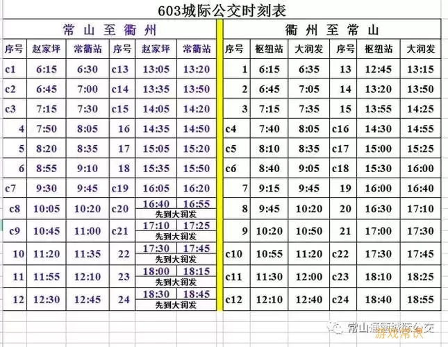 荣昌公交夜班车时间表