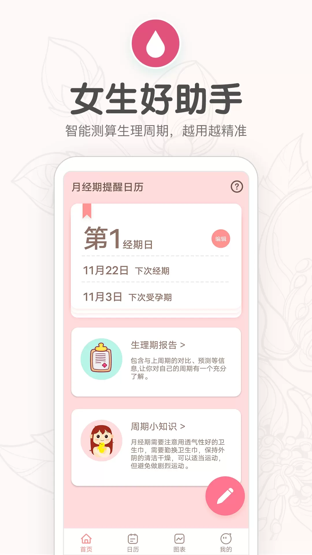 月经期提醒日历下载安卓版图0