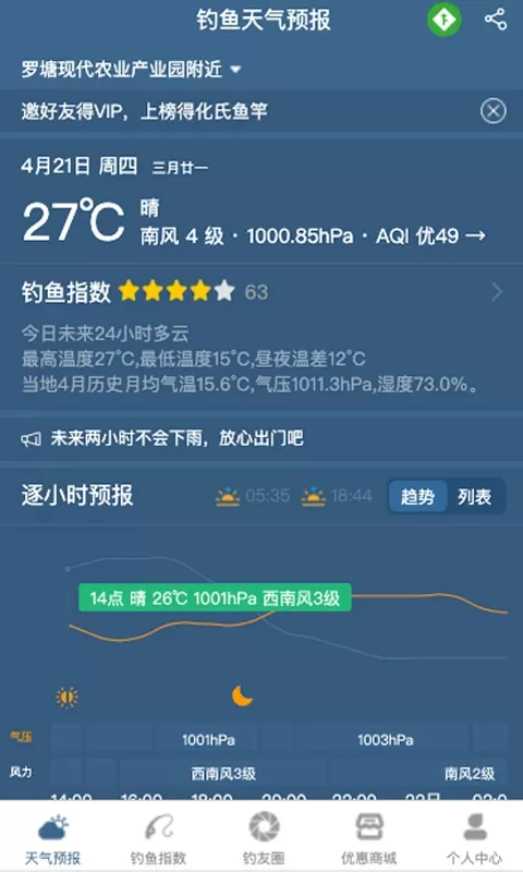 钓鱼天气预报最新版图0