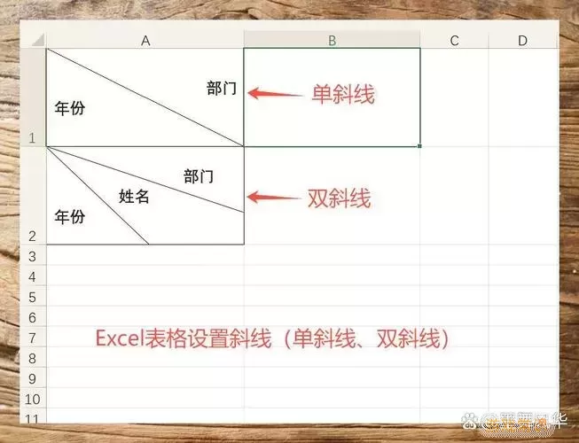 怎么在excel画斜线打字图2