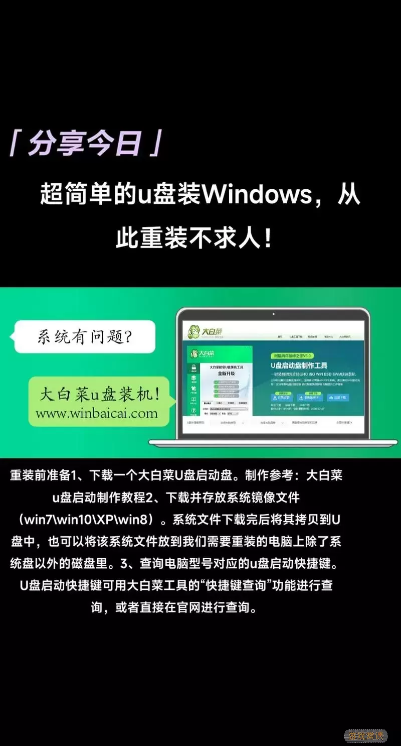 详细教程：如何用大白菜轻松制作U盘系统安装盘图1