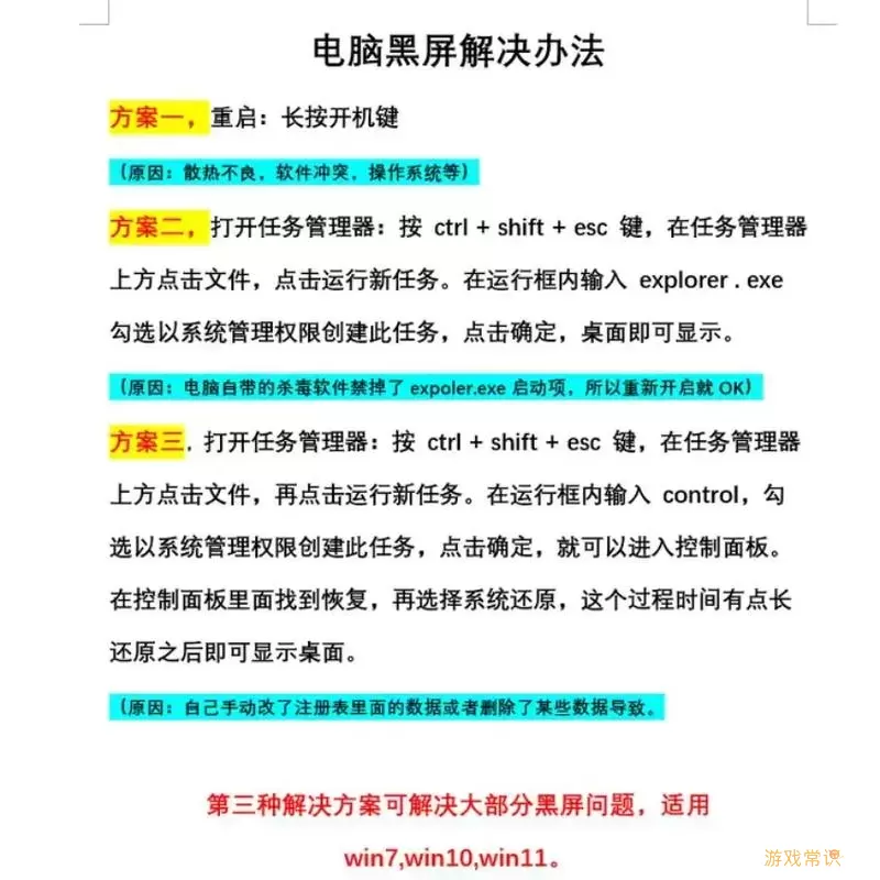 电脑开机时仅显示字母无其他反应，黑屏故障解析与解决办法图1