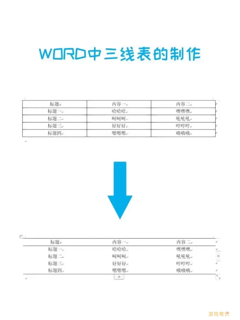 word中论文里三线表格怎么做成横向图2